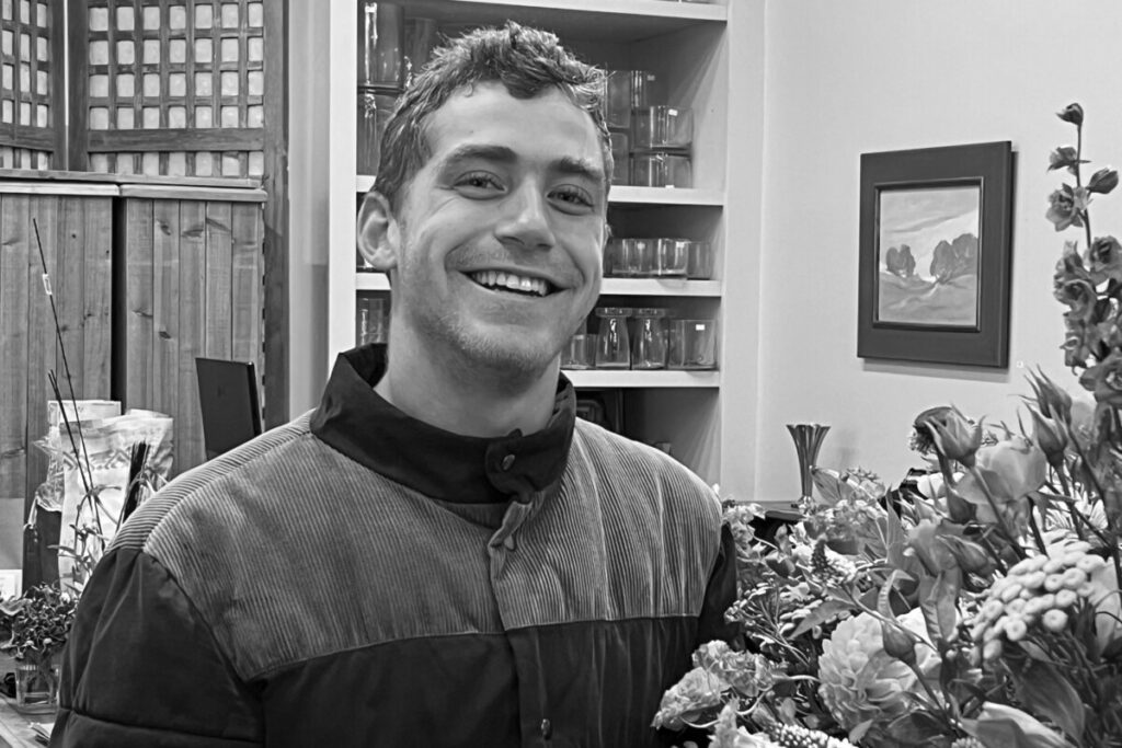 <H4 align=left>Evrhett Winquest</H4>
<p align=left>FLORAL ASSOCIATE<BR><br>
Referred by the department chair of Retail Floristry at CCSF, Evrhett is our newest family member. With his keen knowledge of botany and his innate artistic ability, he is a welcome addition.